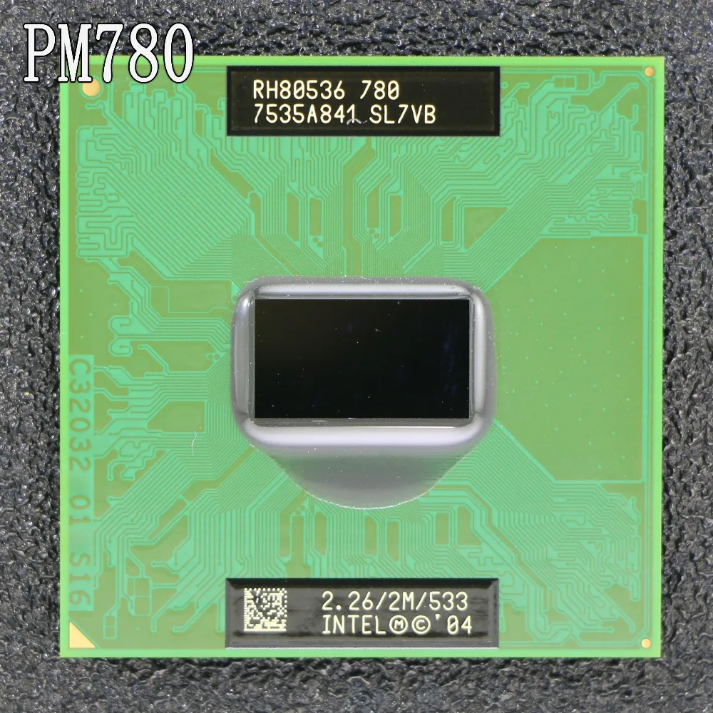 إنتل معالج cpu محمول بنتيوم m 780 2 متر مخبأ PM780 ، 2.26 جيجا هرتز ، 533 ميجا هرتز pm 780 cpu PPGA478 دعم 915 الرقاقات