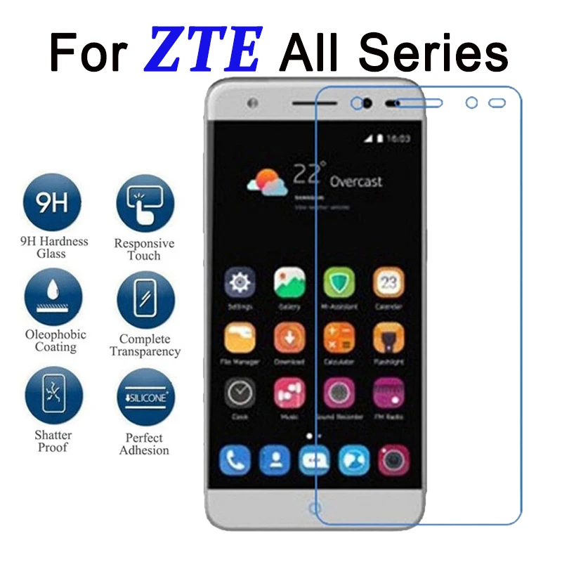 

protective glass on for zte blade a6 tempered glas v6 a601 screen protector a510 protect a520 v7 lite light v8 a 6 v 7 8 9h film