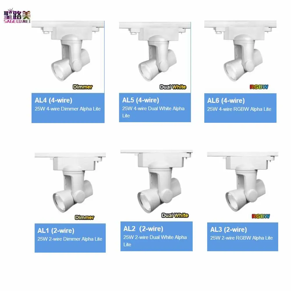 MiLight Alpha lite AL1 AL2 AL3 AL4 AL5 AL6 25 Вт 2-провод 4-провод диммер двойной белый RGBW трек 2,4G Беспроводной 99-зоны РФ Пульт дистанционного управления