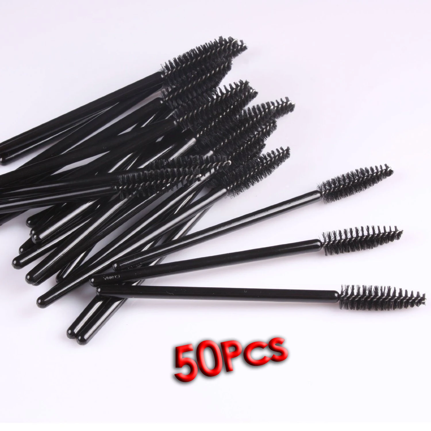HHFF 50 pcs New Professional Disposable Eyelashes Mascara Brushes