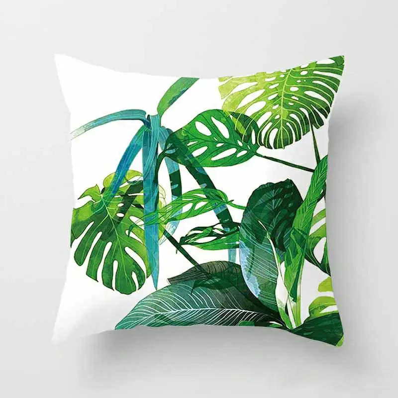 

Vintage Flower Tropical Leaves Waist 45*45cmThrow Pillow Cover Home Decor Cushion Cover Decorative Pillowcase