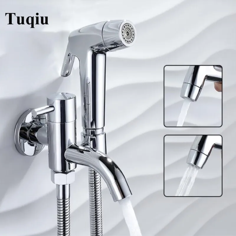 Wall mounted Solid Brass Double Use Bidet Faucet Set Single Cold fashion chrome with foldable plumbing hose and ABS shower head цена Wall mounted Solid Brass Double Use Bidet Faucet Set Single Cold fashion chrome with foldable plumbing hose and ABS shower head цены онлайн