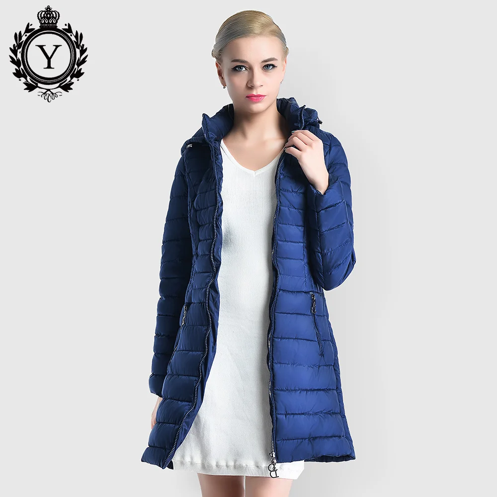 Quilted Down Cotton Padded Winter Jackets and Coats Women Parkas Long Thicken Hooded Slim Warm Coat 2019 COUTUDI New Collections