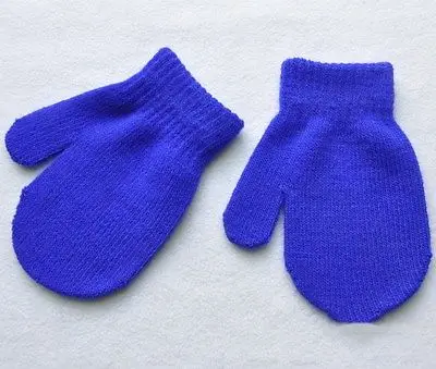 Детские перчатки для малышей, красные варежки, перчатки для мальчиков и девочек, однотонные зимние детские перчатки, 7 цветов