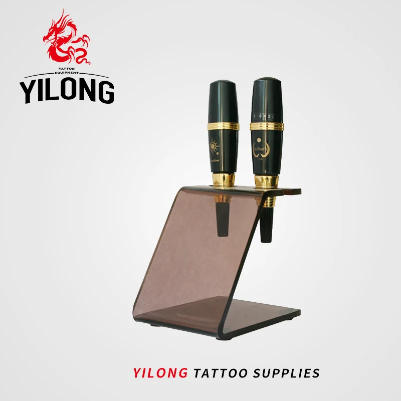 Yilong 1pc New Acrylic Eyebrow Machine Holder Stand Rack Tattoo Guns Rest Organzie Kit Supply