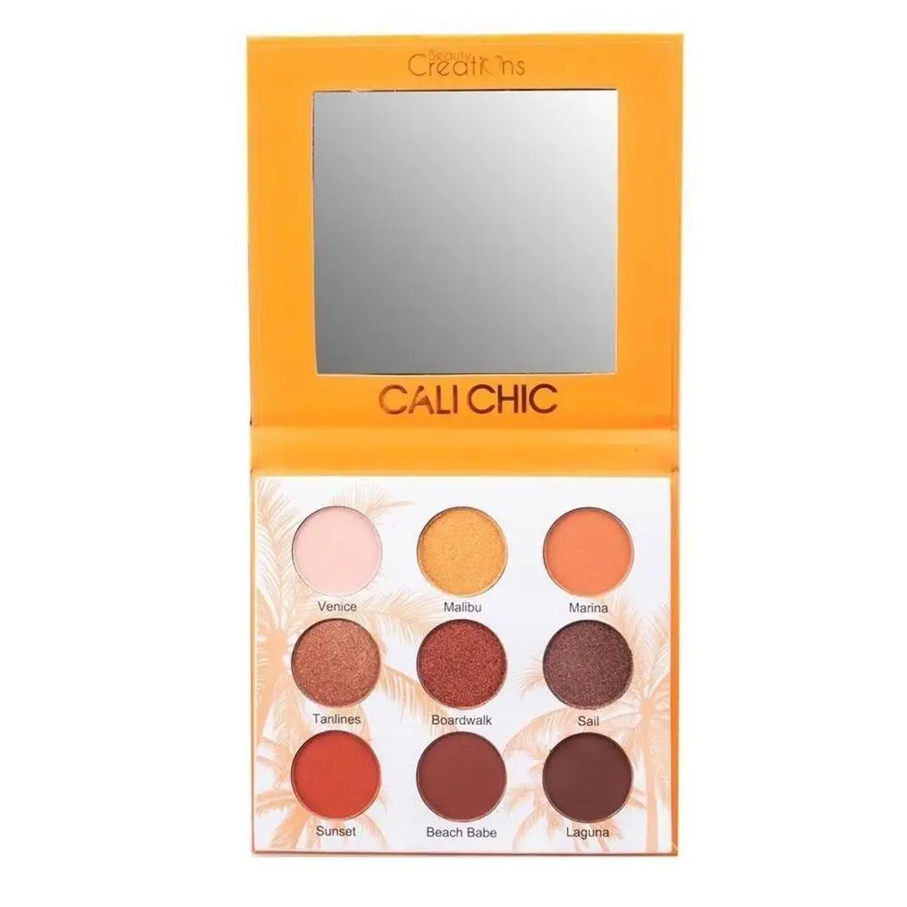 

Beauty Creations Cali Set Chic Glow 9-color Eye Shadow Highlighter Palette 3-in-1 Large Set Box For Daily And All Party