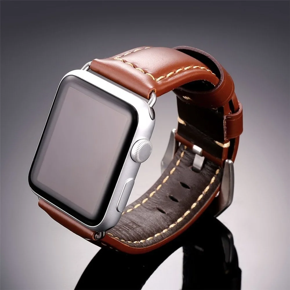 Ремешок для часов на замену из натуральной кожи браслет для Apple Watch Band 42 мм 38 мм 40 мм 44 мм серия 4 3 2 1 браслет для часов