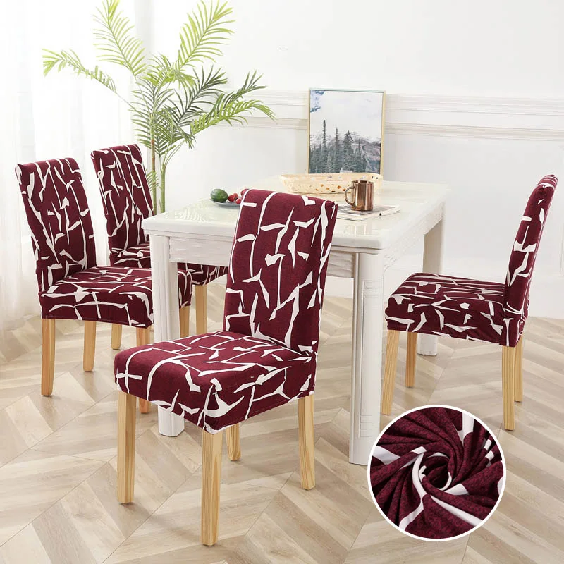 1 2 4 6pcs Irregular Line Stretch Chair Covers Spandex Weddings