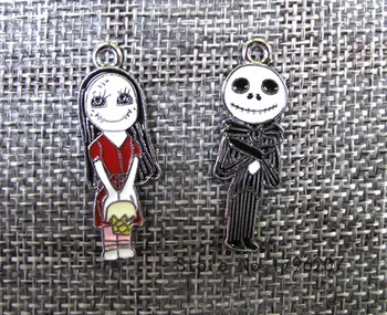 

50 Pcs Nightmare Before Christmas Charm Necklace/Bracelet/Earrings Pendants DIY Jewelry Making Accessories T-288