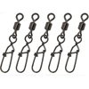 10pcs/lot All size Stainless Steel Fishing Connector Pin Bearing Rolling Swivel with Snap Fishhook Lure Tackle Accessories ► Photo 2/6
