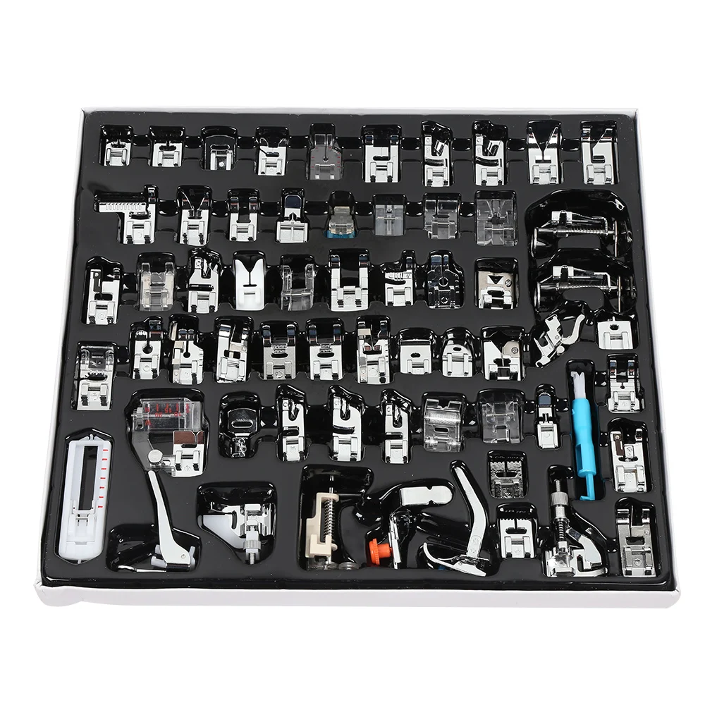 

64pcs/box Multifunction Domestic Sewing Machine Braiding Blind Stitch Darning Presser Foot Feet Kit Set Sewing Tools