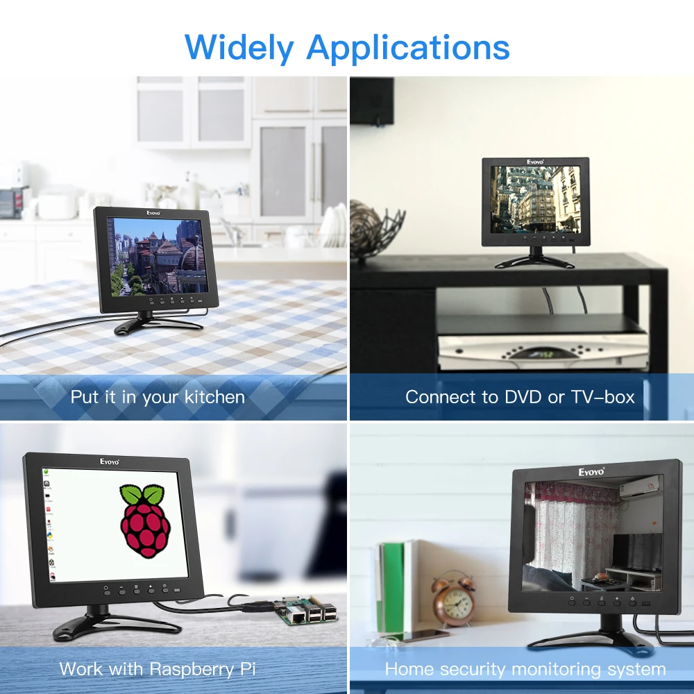 Eyoyo EM08E 8 Inci HDMI TV Kecil 
