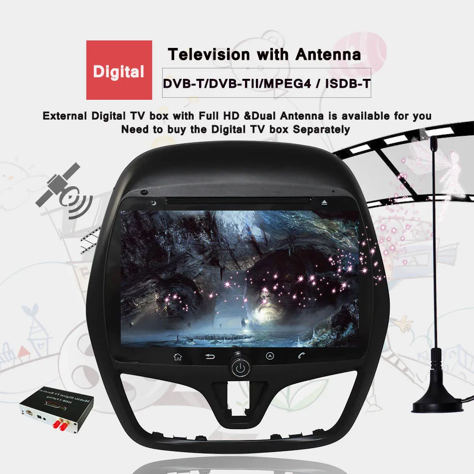 Perfect 9" Pure Android 9.0 4G 64G Car DVD Player For Chevrolet  2017 2018 Spark with GPS Autoradio Steering wheel Gps navigation system 11