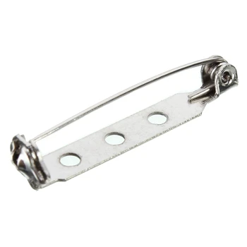 

100 x Brooch Bar Backs Safety Pins Badge Fasteners For Jewellery Findings Making 32mm