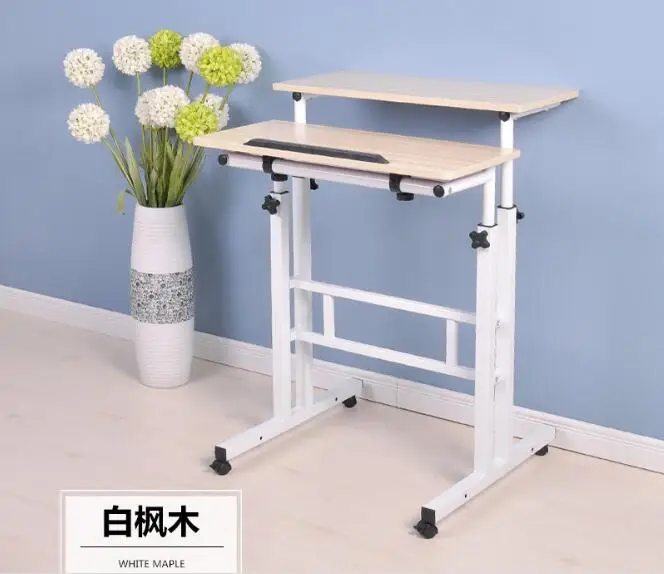 Two layers self-standing Laptop desk Computer Desk All-purpose office desks