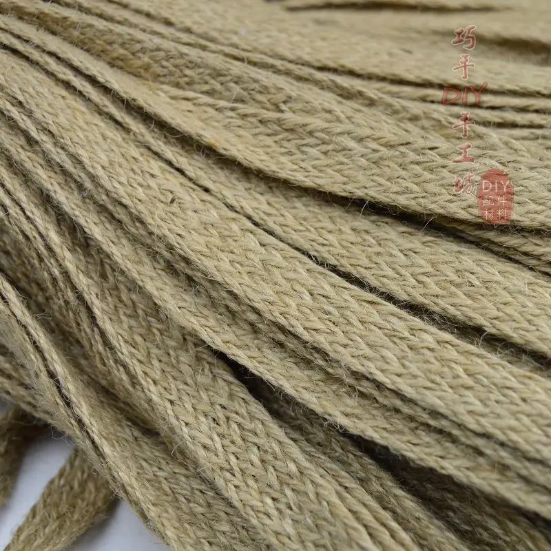 

9 double knitted flat decoration jute rope hemp rope 10 meters