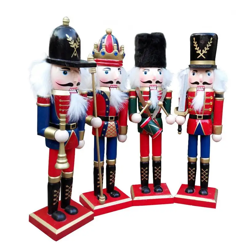

1Pcs Christmas Decorations Nutcracker Puppet Soldiers Shape Ornaments 30CM Bar Window Desktop Decoration