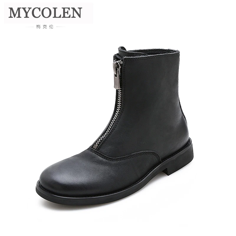 MYCOLEN/2018 Femme роскошные дизайнерские женские туфли из натуральной кожи на молнии