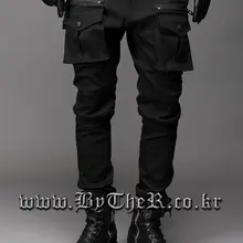 27-35! новая мужская одежда весенние однотонные большие карманы тренд повседневных штанов костюмы певицы