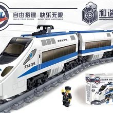 Высокоскоростные рельсы desarrolllado nueva Bateria de Tren carga Bloques consocion KidsToy сцепляемые игрушки