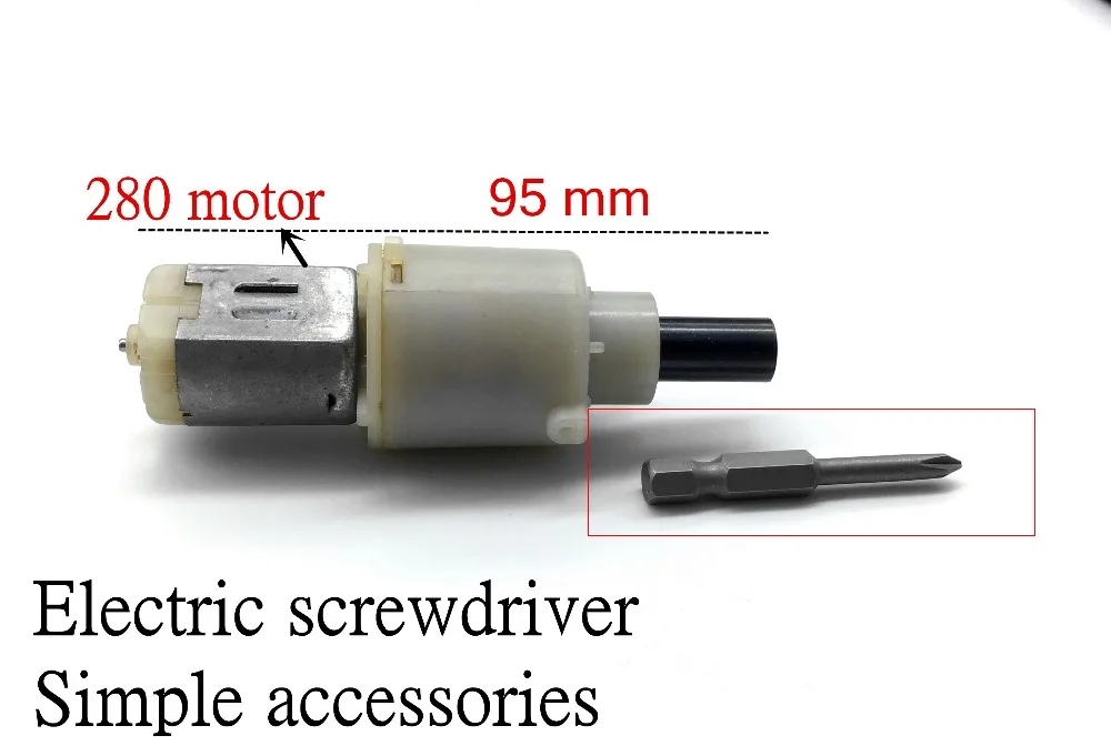 Микро DC электрическая отвертка движение, простые аксессуары 280 мотор-редуктор