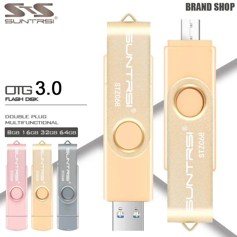 Suntrsi USB флеш-накопитель 3 0 16 ГБ 32 Флешка Внешняя память реальная емкость 64 Гб для