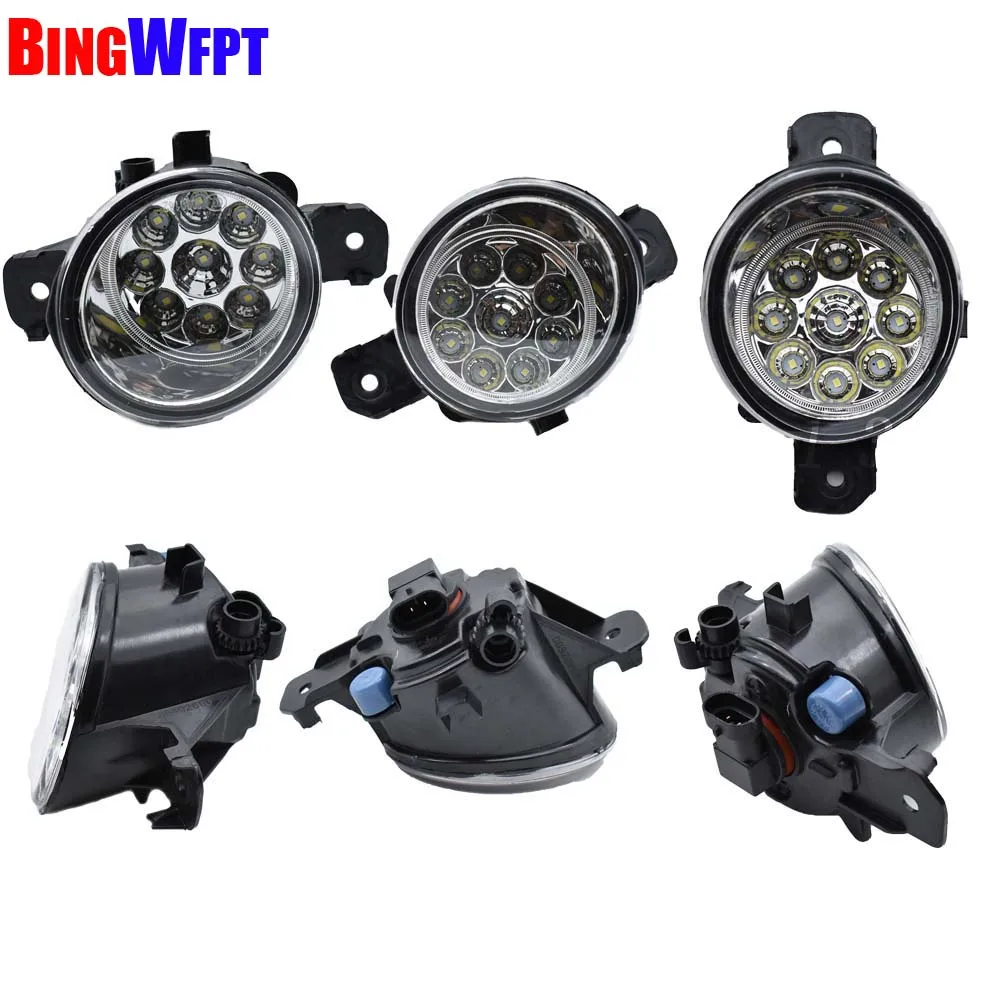 2PCS Angel Eyes LED / Halogen Fog LIGHT Lights drl Refit For NISSAN QASHQAI / QASHQAI +2 (J10, JJ10) 2007-2012