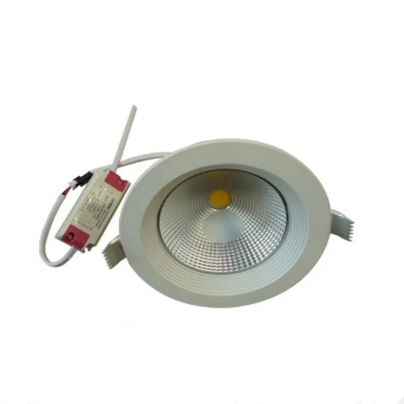 

High Power Dimmable 10W 15W 20W 30W Led Down Light Ceiling Downlights Epistar Cob Led Chip Color Ceiling lamp White housing
