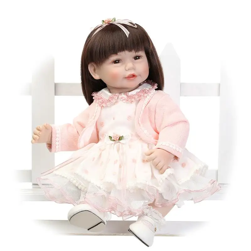 

20" New arrival cheap dollar Handmade Silicone vinyl adora Lifelike newborn Baby Bonecas Bebe kid toy doll reborn