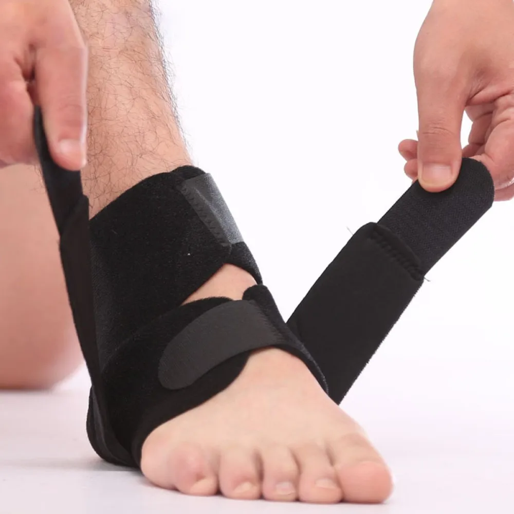 1 шт. Черный Регулируемая лодыжки ног Поддержка эластичный бандаж травмы растяжение