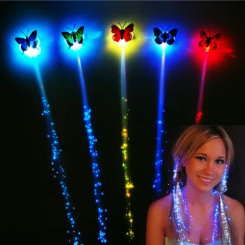 

5 Pcs LED Wigs Glowing Flash Ligth Hair Braid Clip Hairpin Hair Ornament Children Christmas Birthday Toy Gift for Kids