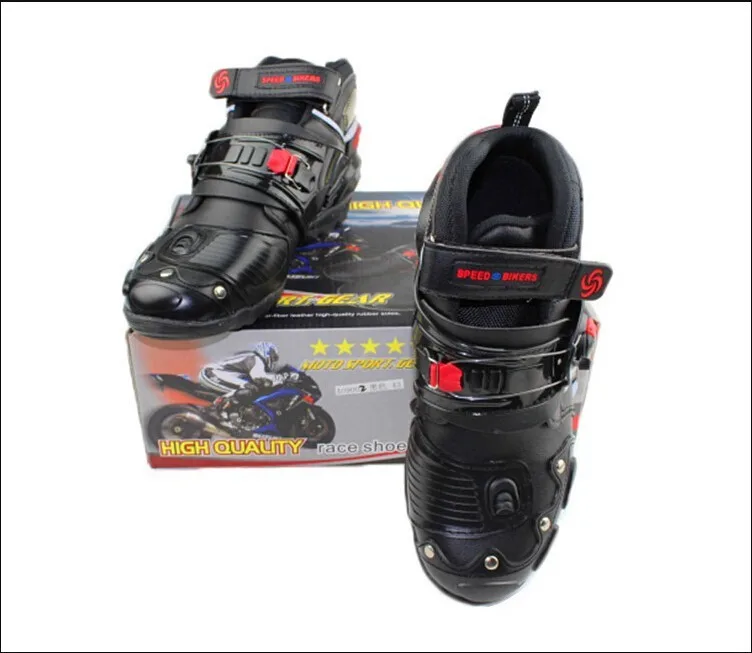 Черные, смешанные, красные, Аутентичные мужские мотоциклетные ботинки для езды на велосипеде, обувь для езды на велосипеде, ботинки для мотокросса, Pro-Biker Band A9002
