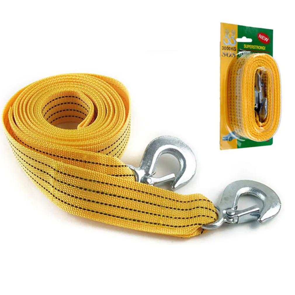 البوليستر سيارة الجر حبل سيارة السلامة الطوارئ مقطورة مع سيارة حبل للسحب