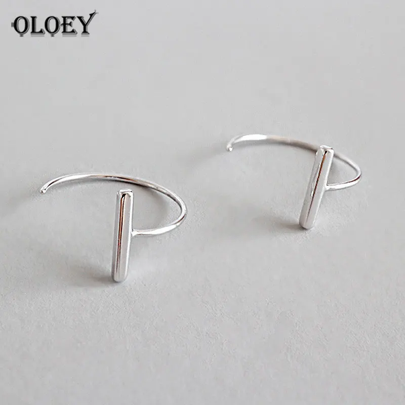 

OLOEY 100% 925 Sterling Silver Mini Small Round Circle Stud Earrings For Women Simple Style Lady Fine Party Jewelry Gift YME406