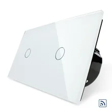 Livolo EU Standard, Kristall Glas Panel Smart Schalter, Fernbedienung & Touch Control Wand Licht Schalter, kompatibel Broadlink RM2 RM Pr
