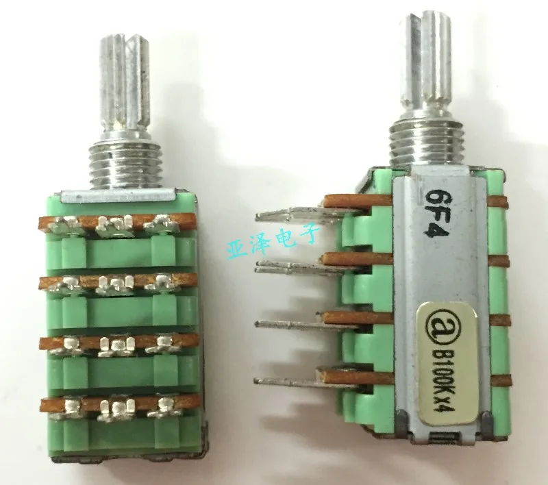 

RD124F-10 precision potentiometer quadruple B100K*4 thin shaft length 15MM