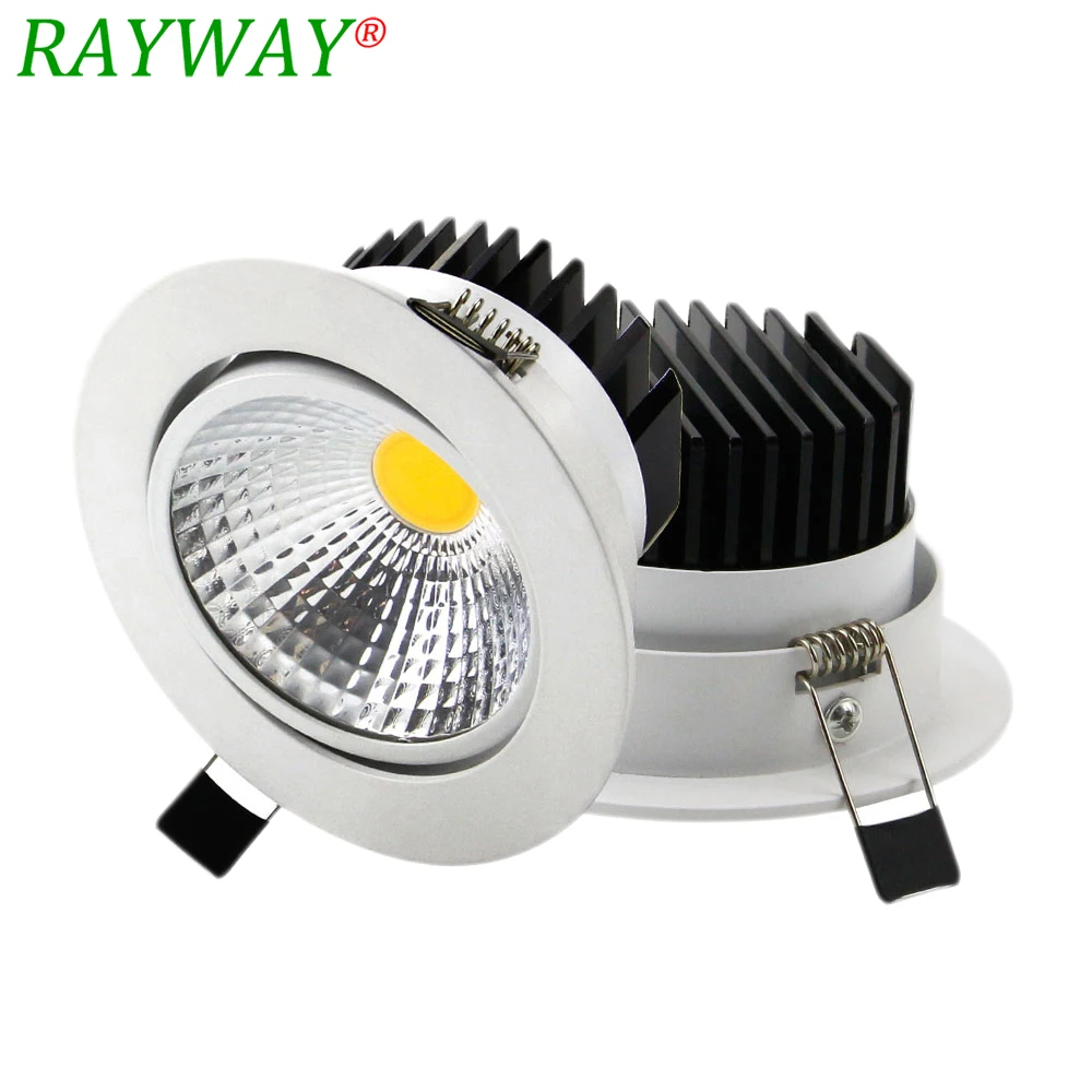 

RAYWAYSuper Bright Dimmable LED Downlight COB 5W 10W 15W 25W Recessed LED Ceiling Spot Lights Indoor down lamp Lighting
