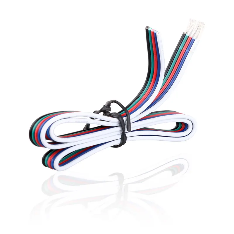 10 м 22AWG черный/зеленый/красный/синий/белый RGBW удлинитель провода шнур 5 Pin луженая
