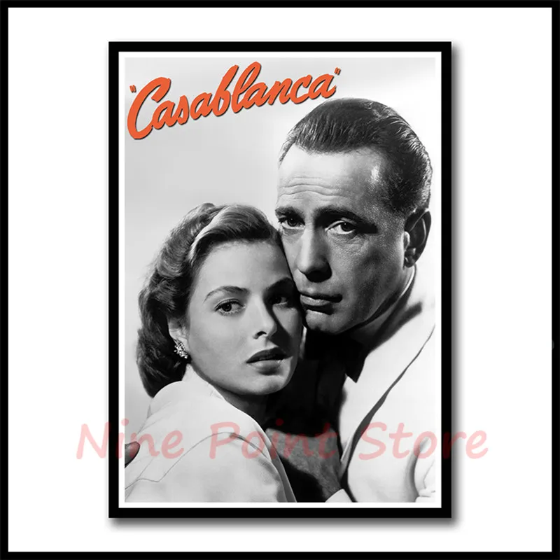 Голливудская классика любовь фильм Casablanca бумага с покрытием плакат наклейки на стену украшение дома современный стиль бескаркасные
