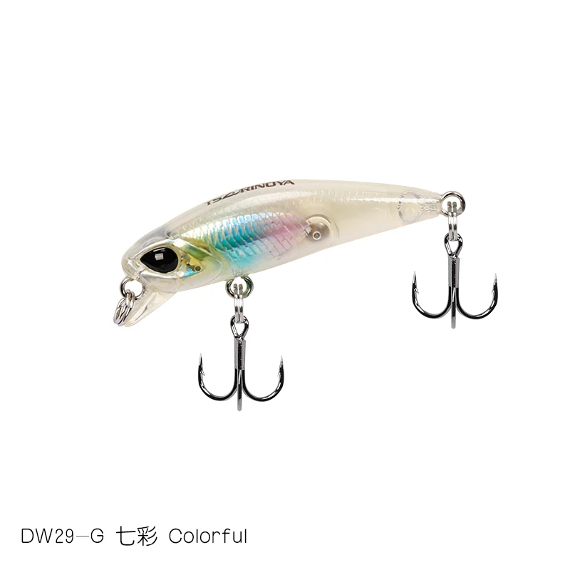 TSURINOYA Мини Minnow жесткая рыболовная приманка DW29 42 мм 3,2 г глубина погружения 0,3-0,6 м верхняя водная искусственная приманка с черными никелевыми крючками - Цвет: DW29-G