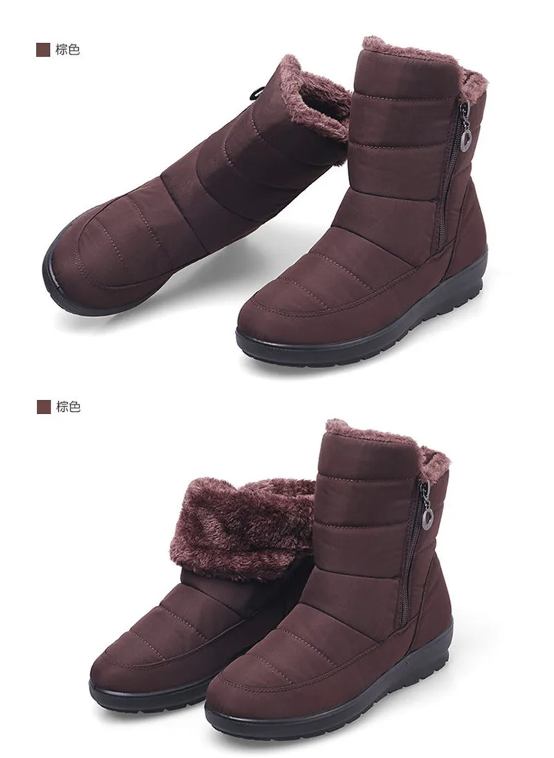 MVVJKE/Новинка года; нескользящие Водонепроницаемые зимние ботинки; женская обувь из вельвета и хлопка; теплые легкие зимние ботинки; большие размеры 41, 42; 1872