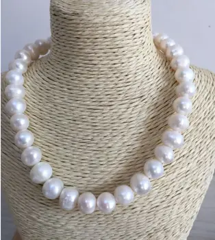 

classic 12-13mm south sea baroque gold pearl necklace 19"14K Gold Clasp KKK