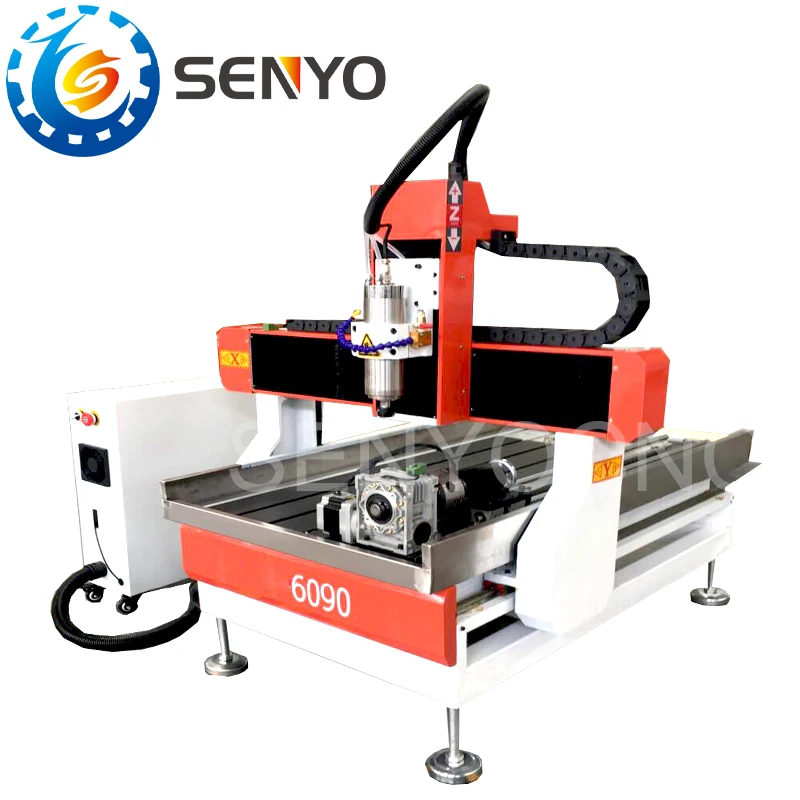 SENYO 4 осевой фрезерный станок с ЧПУ 9060/мини маршрутизатор по дереву/настольный