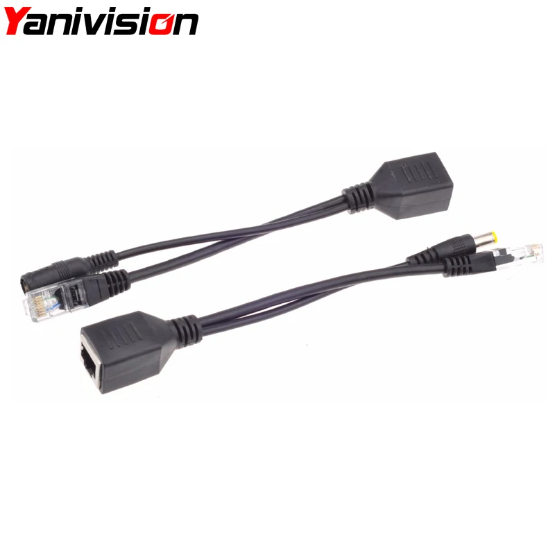 PoE Passive Cable Splitter Power Over Ethernet PoE Splitter & Injector Cable Kit PoE Adapter, POE Adaptor Cable DC 12V цена PoE Passive Cable Splitter Power Over Ethernet PoE Splitter & Injector Cable Kit PoE Adapter, POE Adaptor Cable DC 12V цены онлайн
