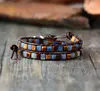 Women Leather Bracelets High End Mix Natural Stones 2 Strands Wrap Bracelets Vintage Weaving Bead Bracelet Dropshipping ► Photo 3/6