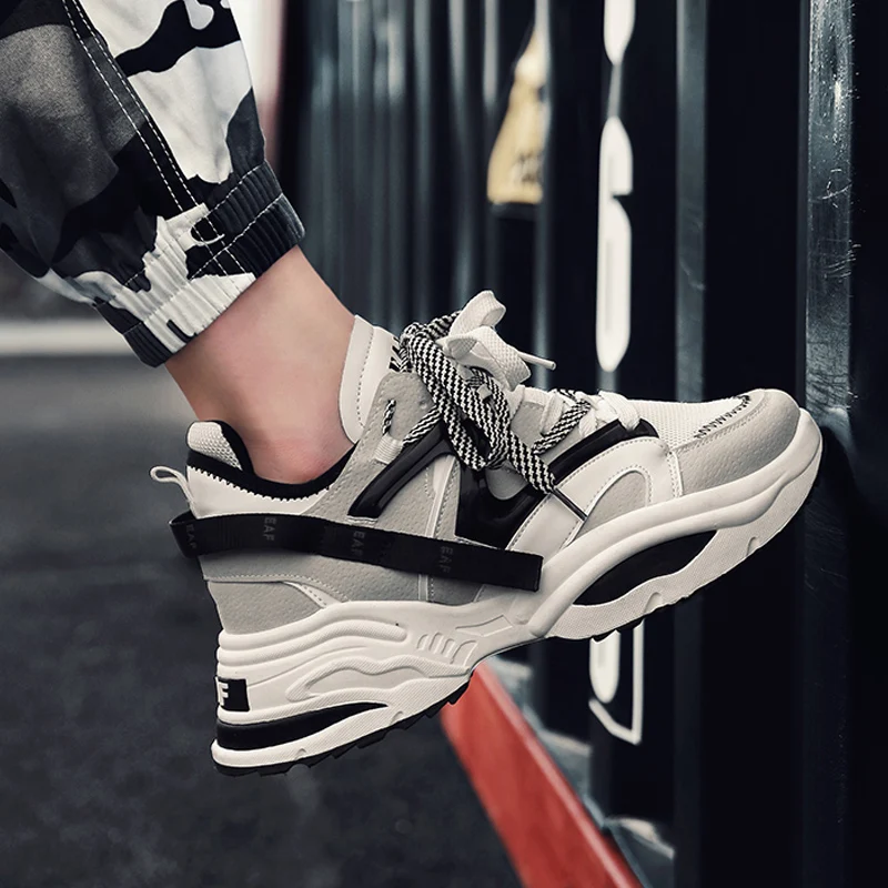 2018 new Men Sport Running Shoes Lace-up Cushioning Man EAF or ABO Sneakers Breathable Outdoor Walking Jogging Trekking Shoes