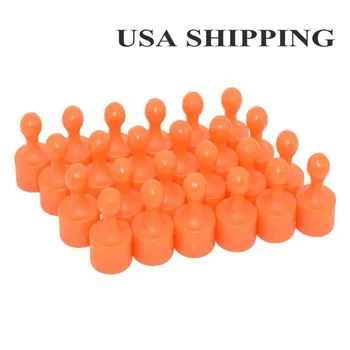 

Magnetic Push Pins Magnet Useful for Fridge Office Map Magnets Kitchen Whiteboard Photo Magnets Fun Colorful Thumb Tacks Orange