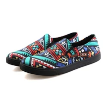 2016 Summer Espadrilles Women multicolor shoes graffiti shoes Fashion Casual Loafers Boat Shoes Women Flat purple spring