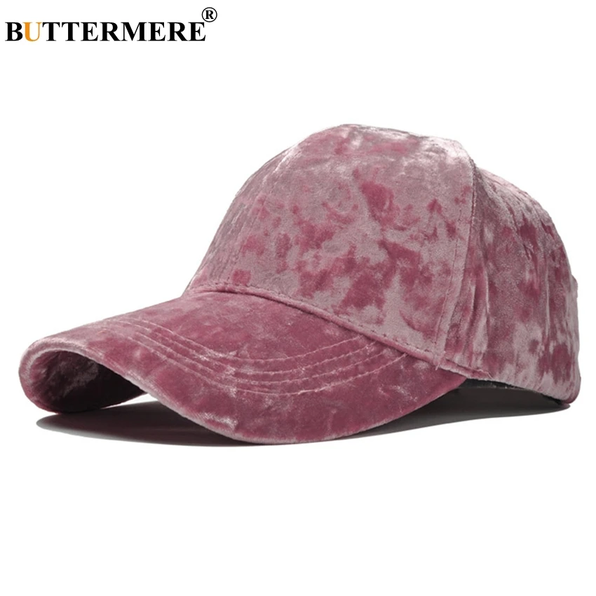 BUTTERMERE marca Borgoña terciopelo Gorra de béisbol para mujeres de diseñador de béisbol ajustable sombrero Casual coreana Gorra y sombrero Gorra de Baseball