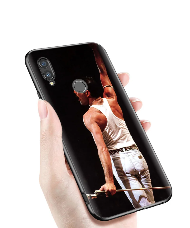 Черный силиконовый чехол для huawei P30 P20 P10 mate 20 10 Nova 5 5i Lite Pro P Smart+ Z Shell queen Freddie Mercury